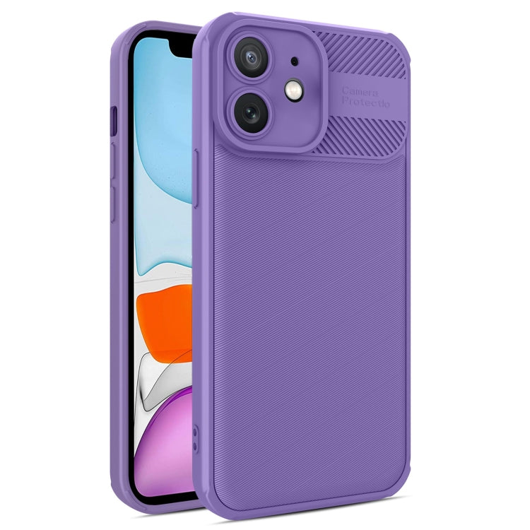 For iPhone 11 Twill Texture TPU Shockproof Phone Case(Purple) - iPhone 11 Cases by buy2fix | Online Shopping UK | buy2fix