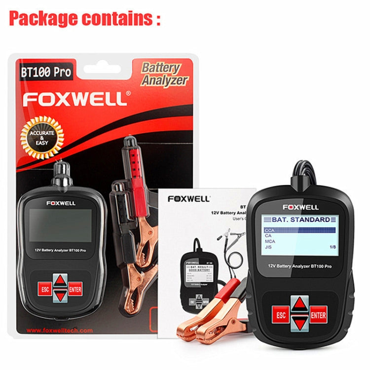 FOXWELL BT100Pro 12V Car Battery Detector Fault Diagnosis Tool by buy2fix