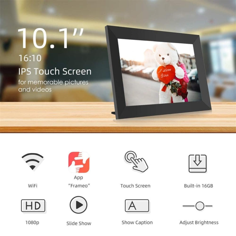 10.1 inch IPS Display WiFi Cloud Photo Frame, RK3126C Quad Core up to 1.5GHz, 1GB+16GB, Power Plug:EU Plug(White) - 11 inch Below by buy2fix | Online Shopping UK | buy2fix