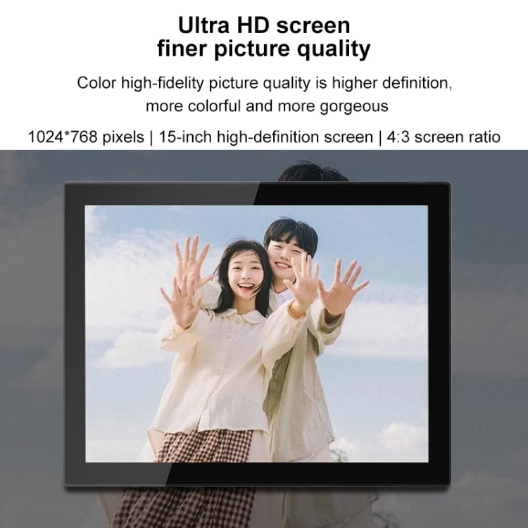 15 inch LED Display WiFi Cloud Photo Frame, RK3126C Quad Core up to 1.5GHz, Android 6.0, 1GB+16GB(US Plug) - 11-15 inch by buy2fix | Online Shopping UK | buy2fix