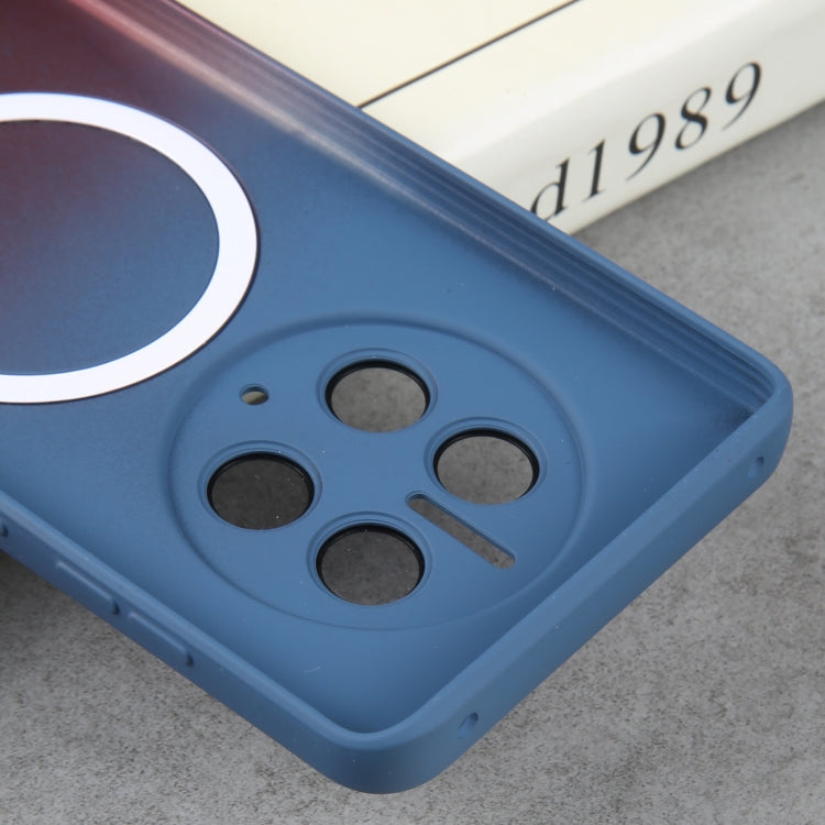 For Huawei Mate 50 Pro Liquid TPU Silicone Gradient MagSafe Phone Case(Blue Purple) by buy2fix