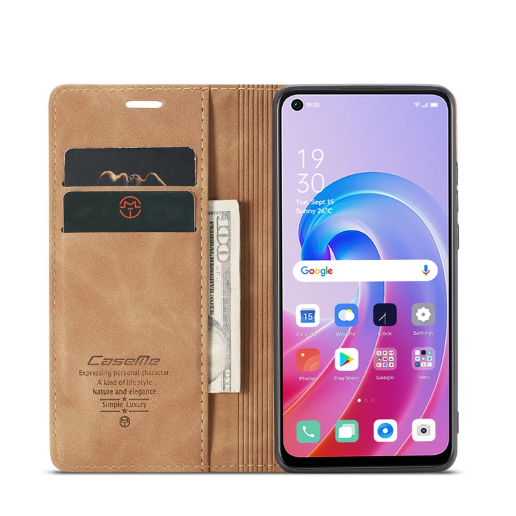 CaseMe 013 Multifunctional Horizontal Flip Leather Phone Case For OPPO A96 4G / A36 4G/A76 4G/K10 4G /Realme 9i 4G (Brown) - OPPO Cases by CaseMe | Online Shopping UK | buy2fix