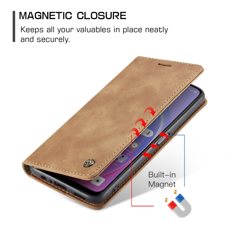 CaseMe 013 Multifunctional Horizontal Flip Leather Phone Case For OPPO A96 4G / A36 4G/A76 4G/K10 4G /Realme 9i 4G (Brown) - OPPO Cases by CaseMe | Online Shopping UK | buy2fix