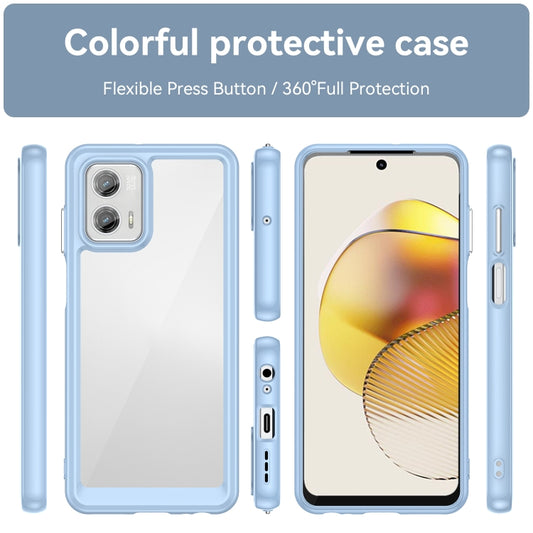 For Motorola Moto G73 Colorful Series Acrylic + TPU Phone Case(Blue) by buy2fix
