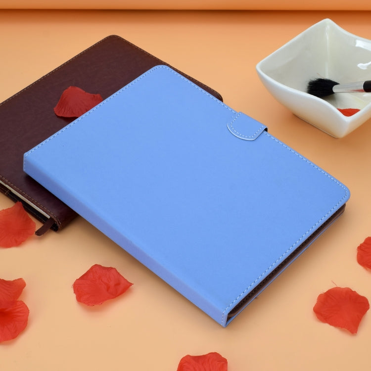 For 8 inch Solid Color Tablet PC Universal Magnetic Horizontal Flip Leather Case with Card Slots & Holder(Blue) by buy2fix
