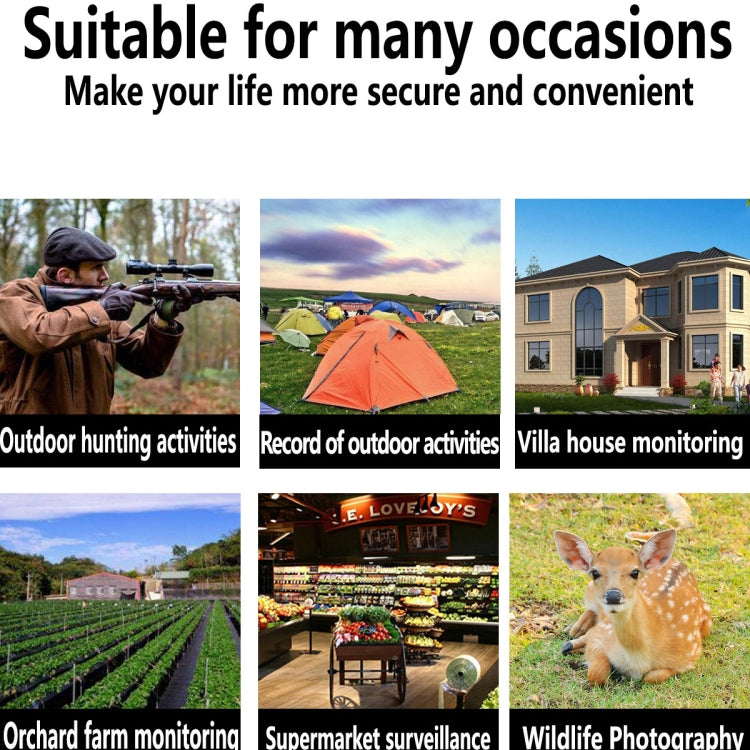 PR5000 2 Inch LCD Screen 1080P WiFi Infrared Night Vision Wildlife Hunting Tracking Camera by buy2fix