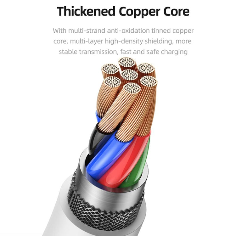 USAMS US-SJ605 U84 2.4A USB to 8 Pin Charging Data Cable, Cable Length:2m(White) - Normal Style Cable by USAMS | Online Shopping UK | buy2fix