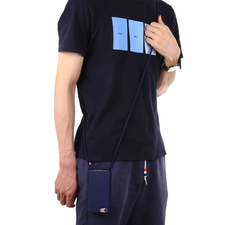 For iPhone 8 / 7 Candy Color TPU Protective Case with Lanyard(Red) by buy2fix