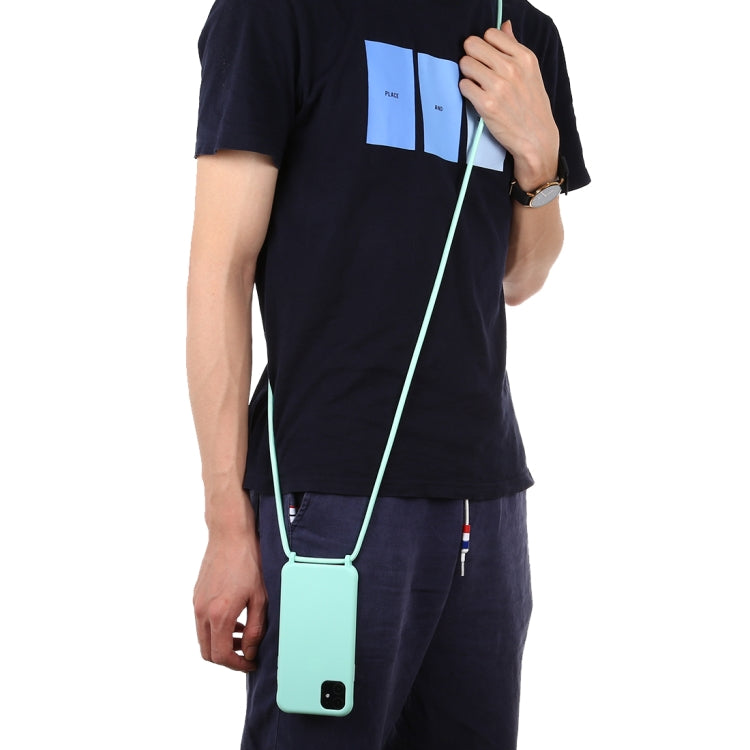 For iPhone 11 Candy Color TPU Protective Case with Lanyard(Black) by buy2fix