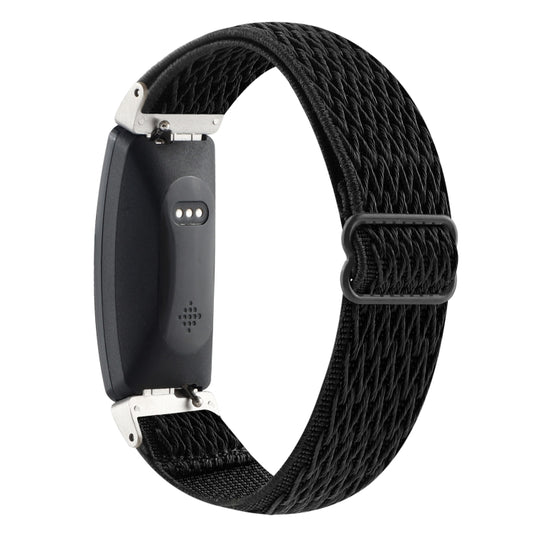 For Fitbit Inspire Buckle Wave Braided Nylon Watch Band(Black) by buy2fix