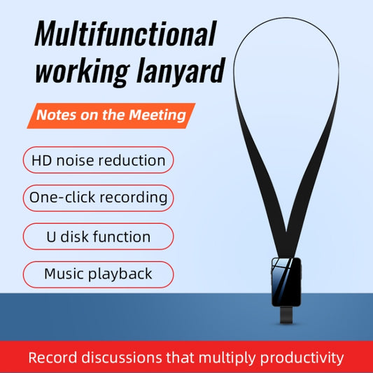 JNN K5 Voice Recorder with Lanyard, Capacity:64GB(Grey) - Recording Pen by buy2fix | Online Shopping UK | buy2fix