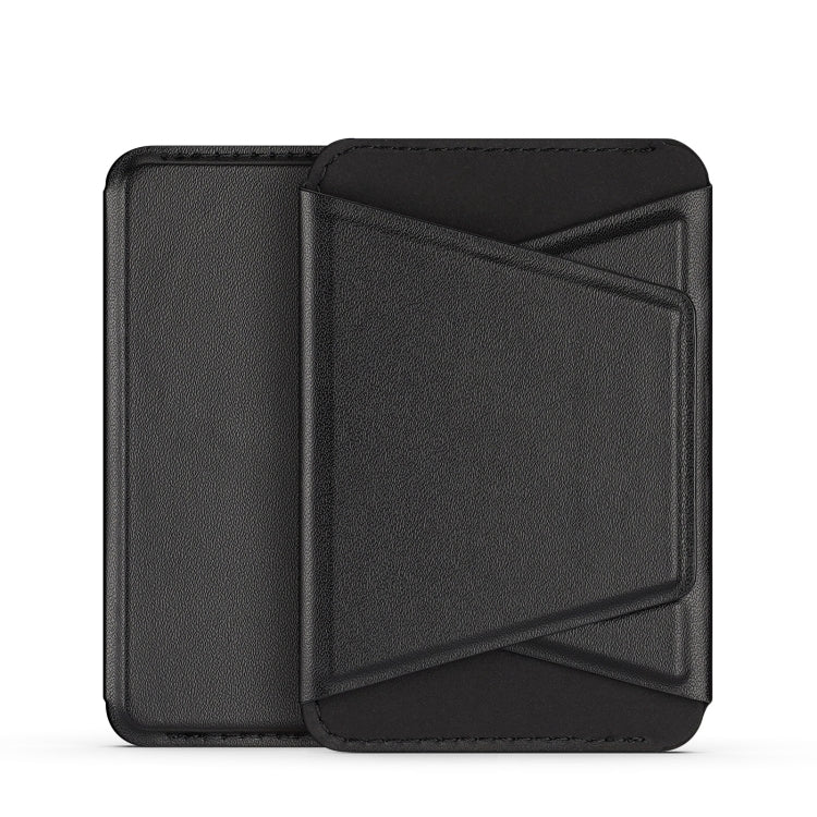 DUX DUCIS Universal Magnetic PU Leathe Card Bag With Holder (Black) - Universal Leather Case by DUX DUCIS | Online Shopping UK | buy2fix