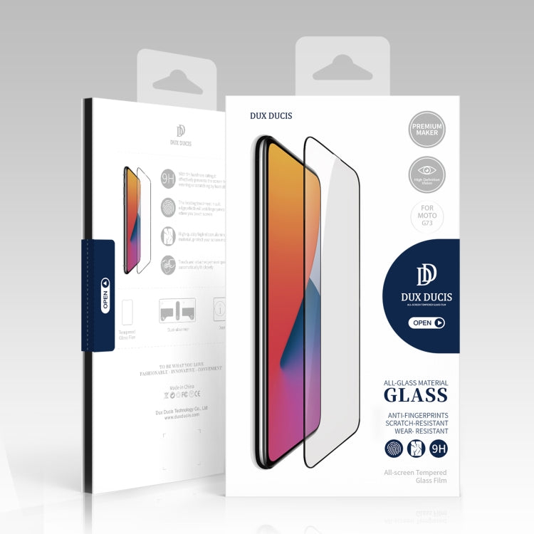 For Motorola Moto G73 10pcs DUX DUCIS 0.33mm 9H Medium Alumina Tempered Glass Film by DUX DUCIS