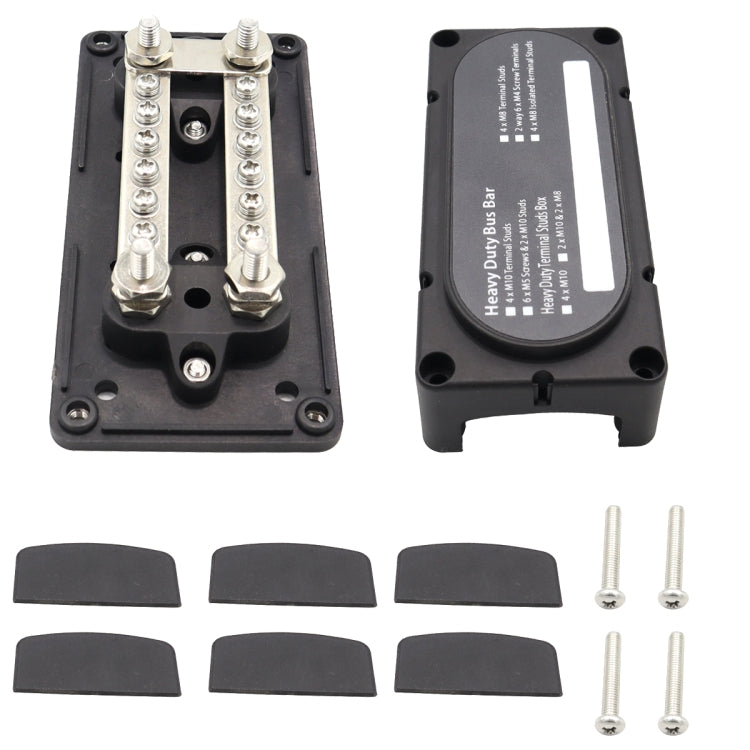 CP-3087-01 100A 48V 12-way M6 Terminal Busbar(Black) - Booster Cable & Clip by buy2fix | Online Shopping UK | buy2fix