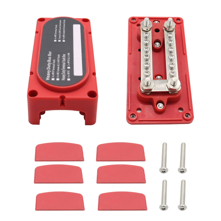 CP-3087-02 100A 48V 12-way M6 Terminal Busbar(Red) - Booster Cable & Clip by buy2fix | Online Shopping UK | buy2fix