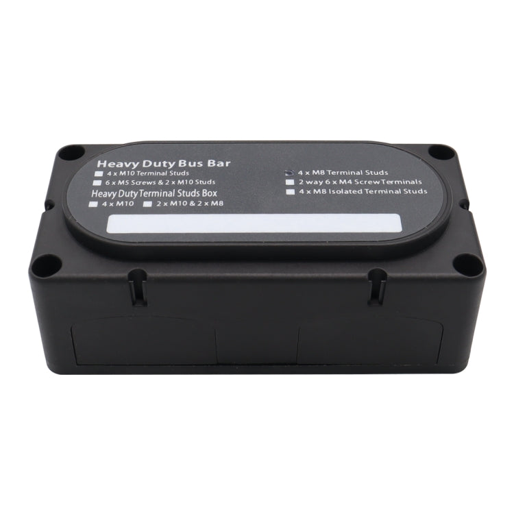 CP-3089-01 300A 48V 4-way M8 Terminal Busbar(Black) - Booster Cable & Clip by buy2fix | Online Shopping UK | buy2fix