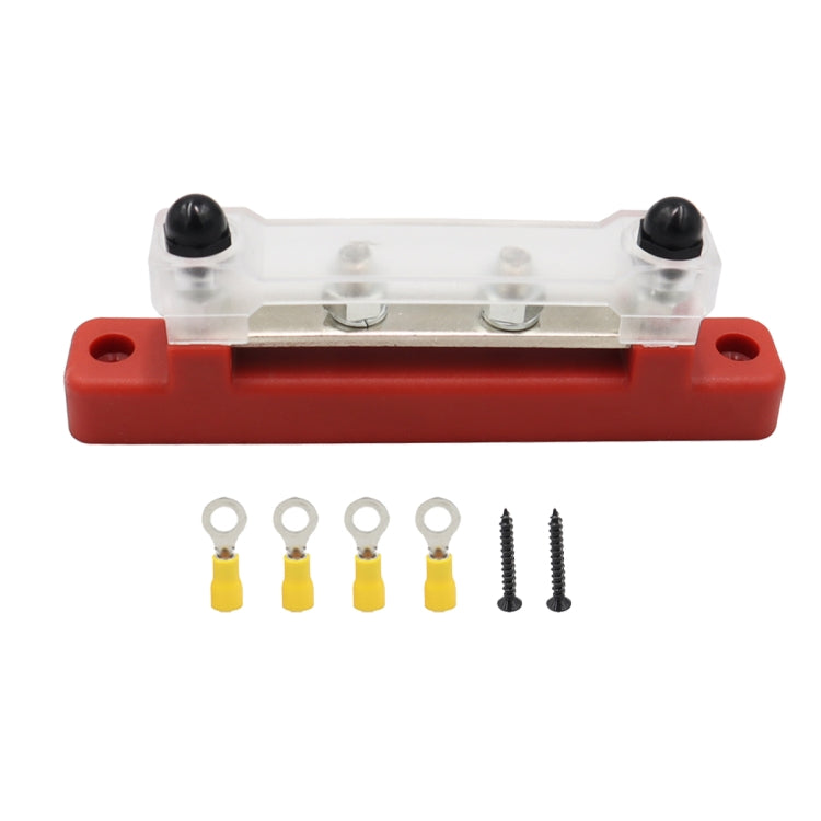 CP-3118 150A 12-48V RV Yacht Single-row 2-way Busbar with 4pcs Terminals(Red) - Booster Cable & Clip by buy2fix | Online Shopping UK | buy2fix
