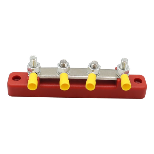 CP-3118 150A 12-48V RV Yacht Single-row 2-way Busbar with 4pcs Terminals(Red) by buy2fix
