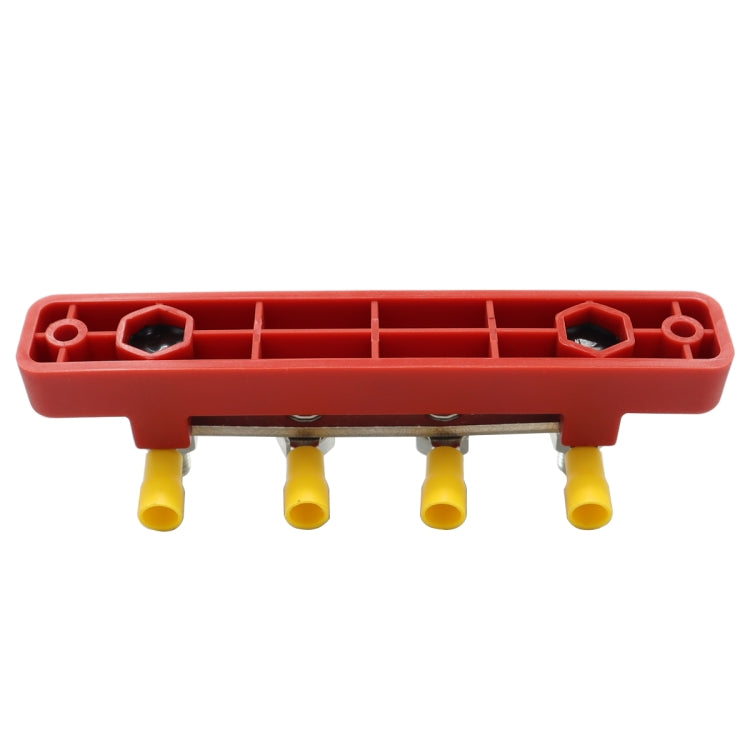 CP-3118 150A 12-48V RV Yacht Single-row 2-way Busbar with 4pcs Terminals(Red) - Booster Cable & Clip by buy2fix | Online Shopping UK | buy2fix