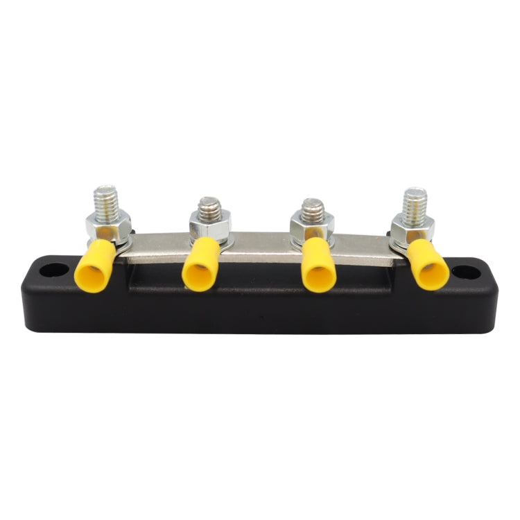 CP-3119 150A 12-48V RV Yacht Single-row 2-way Busbar with 4pcs Terminals(Black) - Booster Cable & Clip by buy2fix | Online Shopping UK | buy2fix
