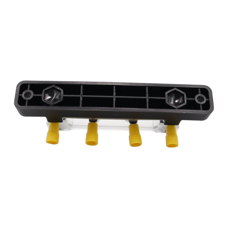 CP-3119 150A 12-48V RV Yacht Single-row 2-way Busbar with 4pcs Terminals(Black) - Booster Cable & Clip by buy2fix | Online Shopping UK | buy2fix