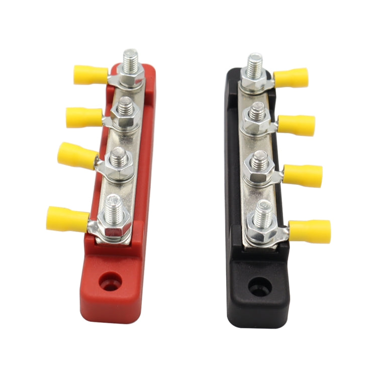 CP-3120 1 Pair 150A 12-48V RV Yacht Single-row 2-way Busbar with 8pcs Terminals(Black + Red) - Booster Cable & Clip by buy2fix | Online Shopping UK | buy2fix