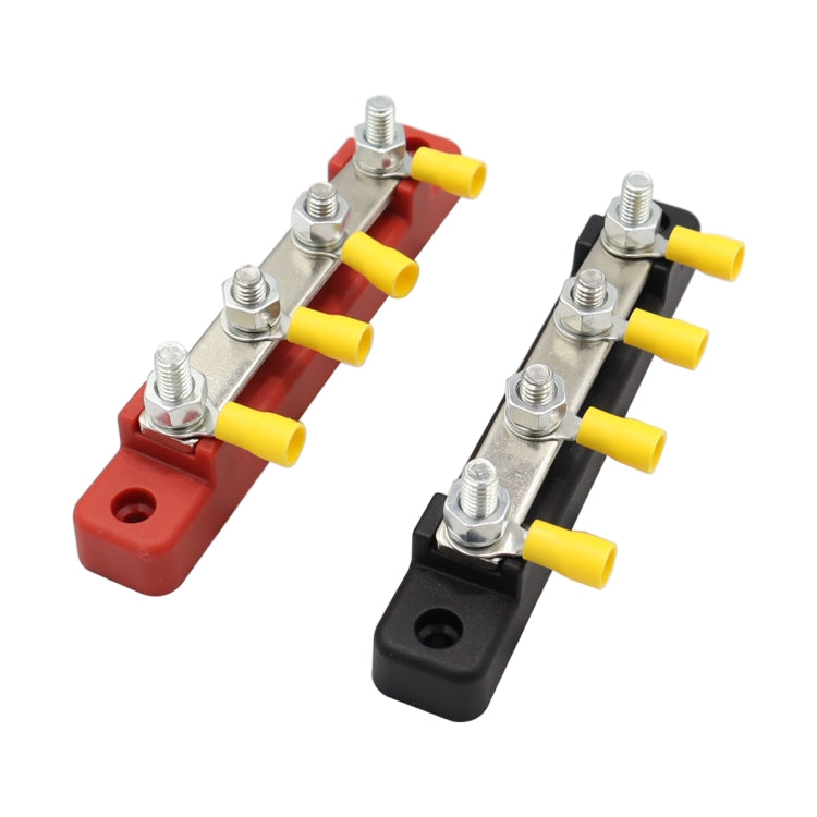 CP-3120 1 Pair 150A 12-48V RV Yacht Single-row 2-way Busbar with 8pcs Terminals(Black + Red) - Booster Cable & Clip by buy2fix | Online Shopping UK | buy2fix