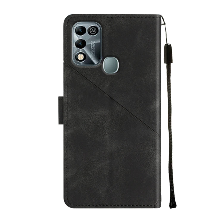 For Infinix Hot 11 Play / Hot 10 Play / Hot 9 Play Skin-feel Embossed Leather Phone Case(Black) - Infinix Cases by buy2fix | Online Shopping UK | buy2fix