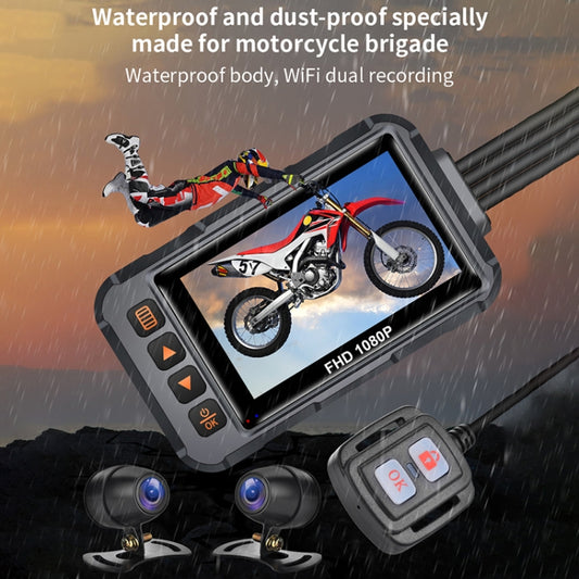 SE65 Dual 1080P Waterproof HD Motorcycle DVR, Support WiFi / GPS / Cycling Video - Electrical Instruments by buy2fix | Online Shopping UK | buy2fix