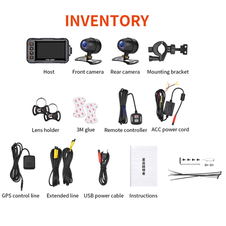 SE65 Dual 1080P Waterproof HD Motorcycle DVR, Support WiFi / GPS / Cycling Video - Electrical Instruments by buy2fix | Online Shopping UK | buy2fix