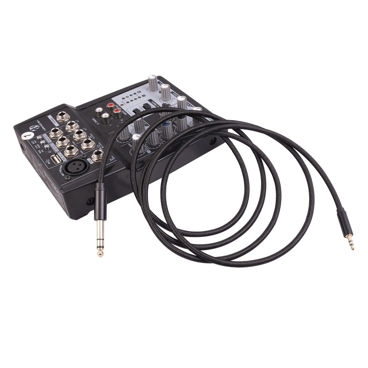 3662BK 3.5mm Male to 6.35mm Male Stereo Audio Cable, Length:1m by buy2fix