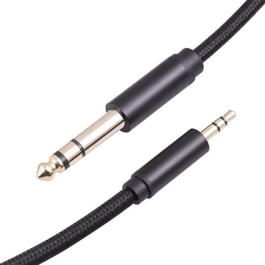 3662BK 3.5mm Male to 6.35mm Male Stereo Audio Cable, Length:3m - Microphone Audio Cable & Connector by buy2fix | Online Shopping UK | buy2fix