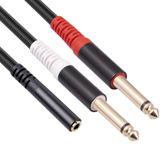 3717 3.5mm Female to 6.35mm 1/4 TS Male Stereo Audio Cable, Length: 30cm - Microphone Audio Cable & Connector by buy2fix | Online Shopping UK | buy2fix
