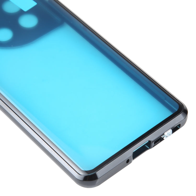 For OnePlus 11 Full Cover Magnetic Metal Tempered Glass Phone Case(Black) by buy2fix