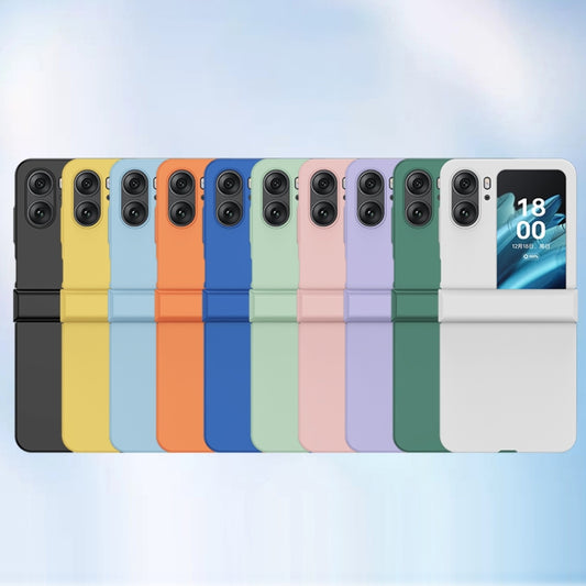 For OPPO Find N2 Flip Three-stage Skin Feel PC Phone Case with Hinge(Sky Blue) by buy2fix