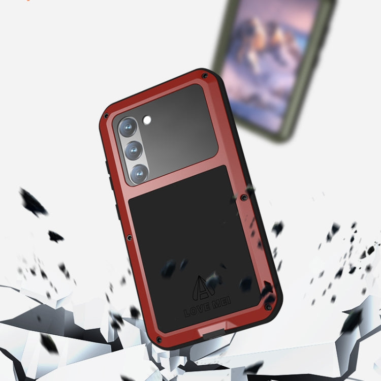 For Samsung Galaxy S23 5G LOVE MEI Metal Shockproof Life Waterproof Dustproof Phone Case(Black) by LOVE MEI