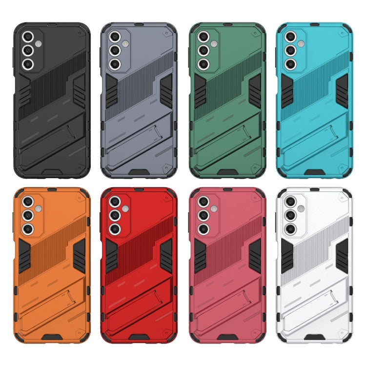 For Samsung Galaxy A24 5G / A24 4G Punk Armor 2 in 1 PC + TPU Shockproof Phone Case with Invisible Holder(Orange) by buy2fix