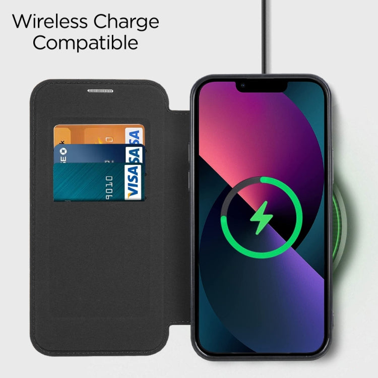 For iPhone 14 MagSafe Magnetic RFID Anti-theft Leather Phone Case(Dark Purple) - iPhone 14 Cases by buy2fix | Online Shopping UK | buy2fix