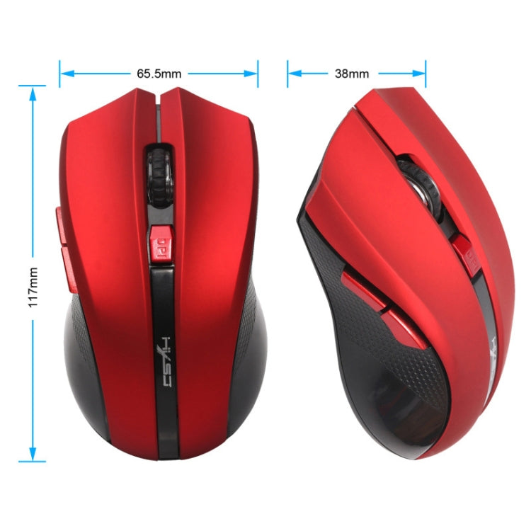 HXSJ X50 2.4G 6 Keys 1600DPI Three-speed Adjustable Wireless Mouse(Black) - Wireless Mice by HXSJ | Online Shopping UK | buy2fix