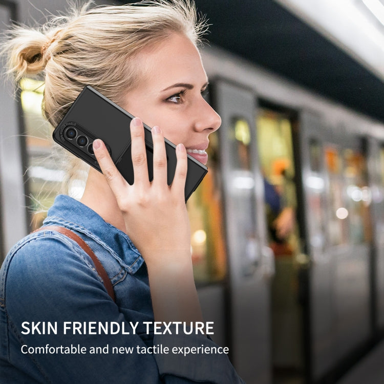 For Samsung Galaxy Z Fold4 5G Three-dimensional Folding Holder PC Phone Case(Black) by buy2fix