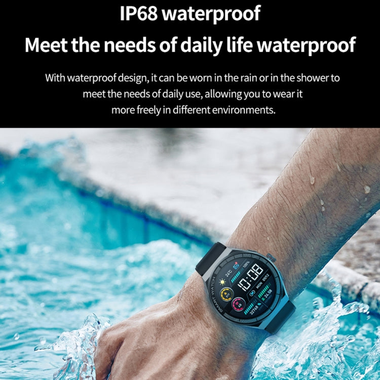 BM01 1.45 inch Silicone Band IP68 Waterproof Smart Watch Support Bluetooth Call / NFC(Silver) by buy2fix