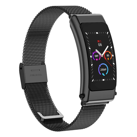 K50 1.08 inch Steel Band Earphone Detachable IP67 Waterproof Smart Watch Support Bluetooth Call(Black) by buy2fix