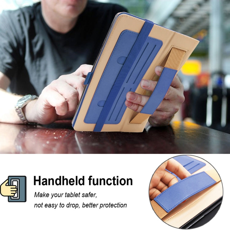 For Lenovo Tab P11 Pro Gen2 11.2 2022 TB132/138 Embossed Front Stand Leather Smart Tablet Case(Blue) by buy2fix