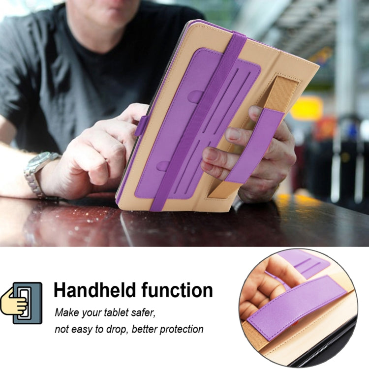 For Lenovo Tab P11 Pro Gen2 11.2 2022 TB132/138 Embossed Front Stand Leather Smart Tablet Case(Purple) by buy2fix