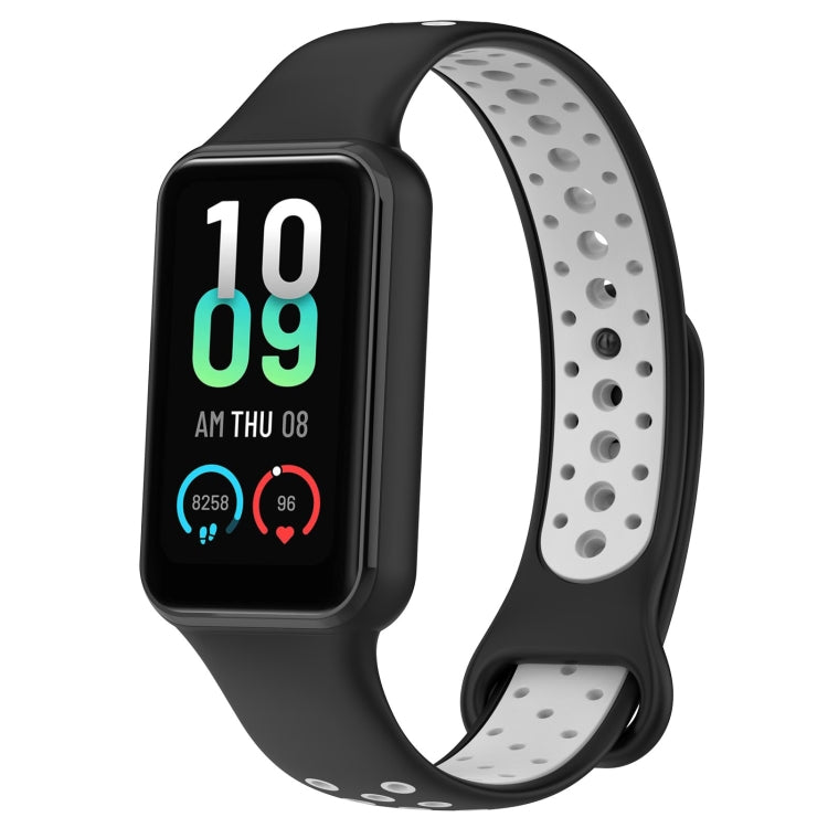 For Redmi Band 2 Loop Two-Color Breathable Silicone Watch Band(Black+Grey) - Watch Bands by buy2fix | Online Shopping UK | buy2fix