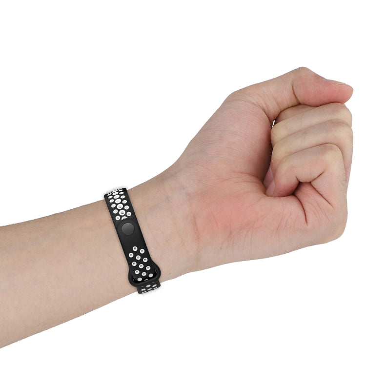 For Redmi Band 2 Loop Two-Color Breathable Silicone Watch Band(Black+Grey) - Watch Bands by buy2fix | Online Shopping UK | buy2fix