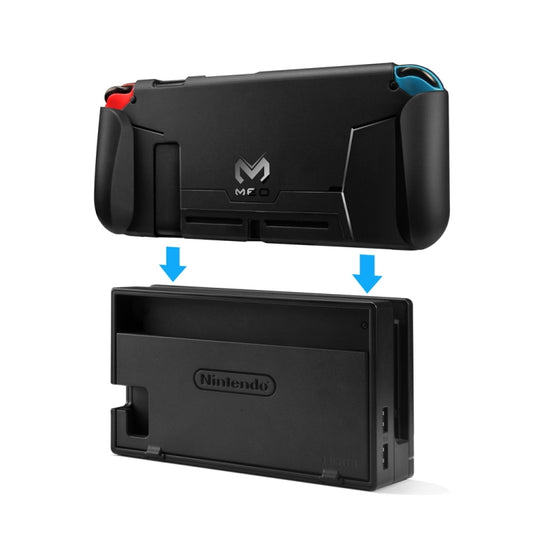 For Nintendo Switch TPU Protective Shell Integrated NS Protective Sleeve Can Be Placed On The Base(Black) by buy2fix