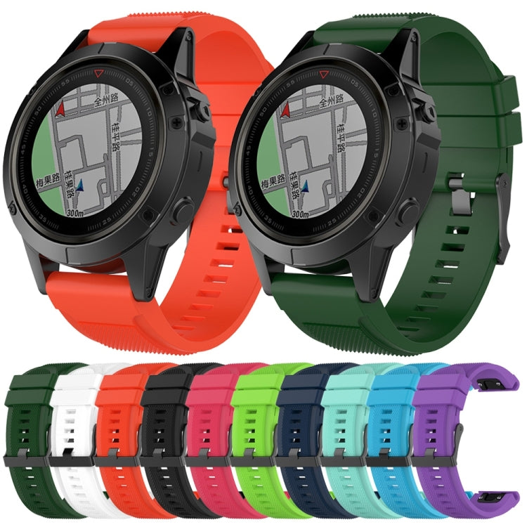 For Garmin Fenix 5X (26mm) Fenix3 / Fenix3 HR Silicone Watch Band(Army Green) by buy2fix