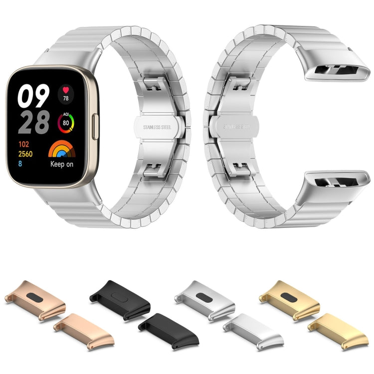 For Xiaomi Redmi Watch 3 / Mi Watch Lite 3 1 Pair Metal Watch Band Connector(Rose Gold) by buy2fix