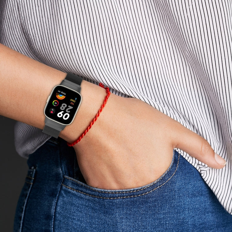 For Xiaomi Redmi Watch 3 / Mi Watch Lite 3 Milanese Metal Watch Band(Black) by buy2fix